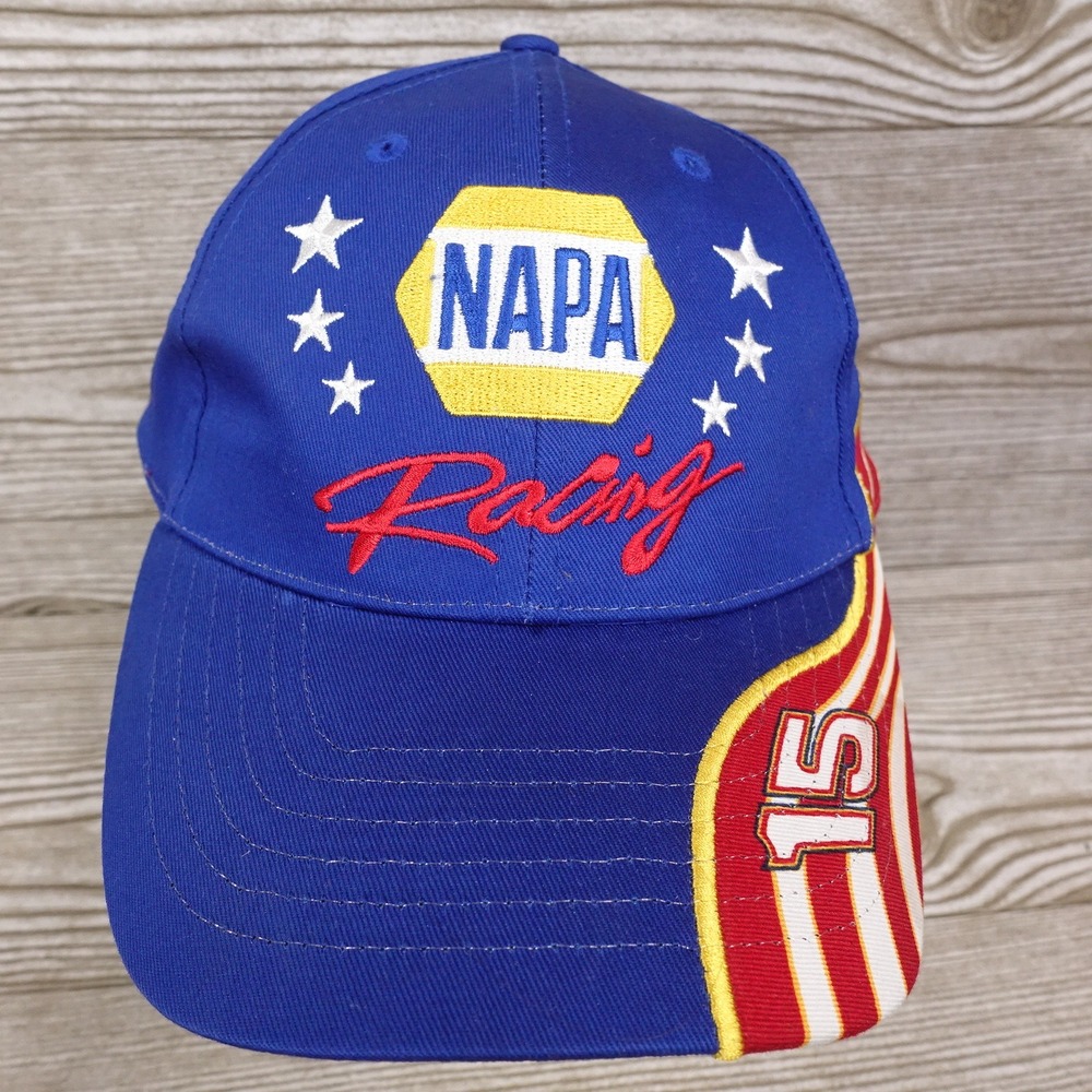 NAPA AUTO PARTS RACING #15 BLUE ADJUSTABLE BASEBALL HAT CAP